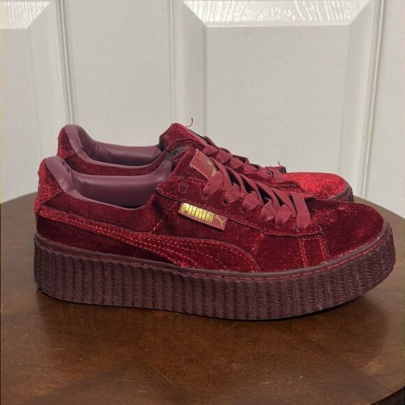 🔥🔥Puma Fenty by Rhianna creepers suede platform sneakers burgundy Sz 6.5 - GUC - Picture 3 of 11